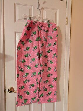 Do Not Disturb Pajama Pants Frog with Martini ~ XL